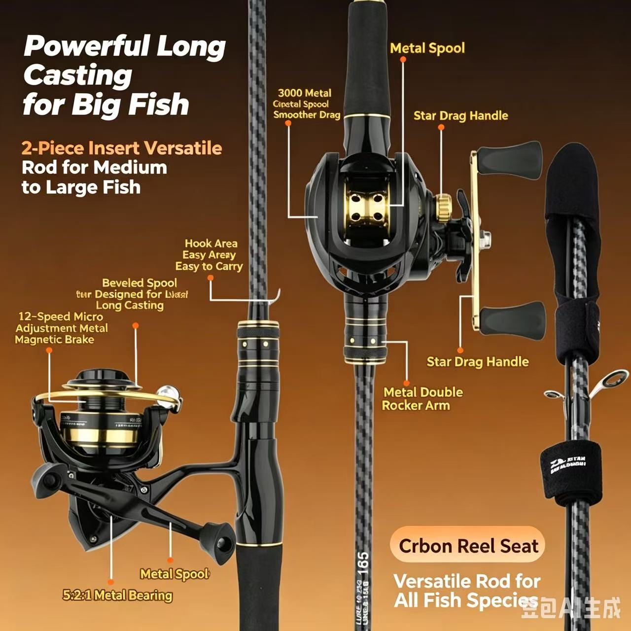 Carbon Fiber Fishing Rod & Ree - огляд і ціна Fishing Rod Carbon Fiber