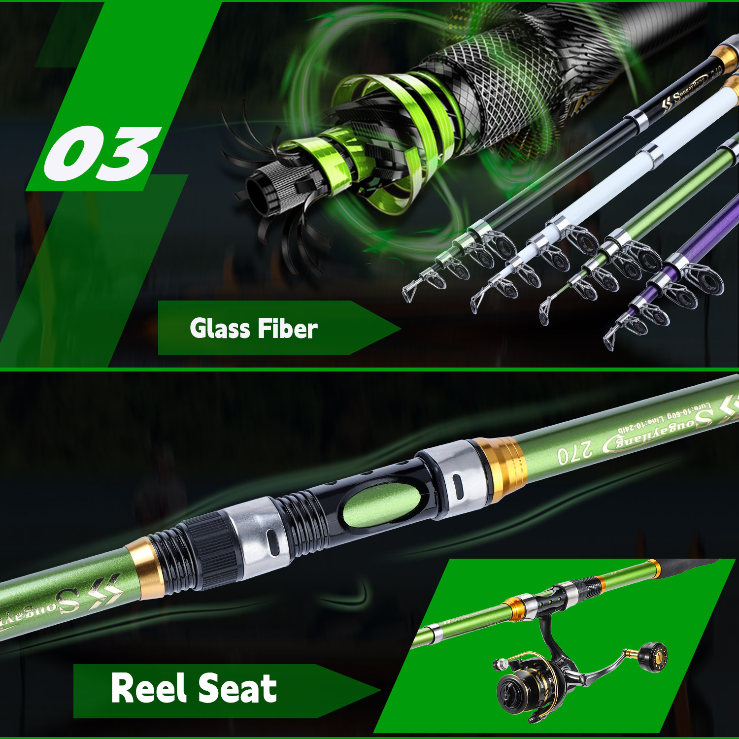 Sougayialng Spinning Fishing R - огляд і ціна Fishing Rod Spinning