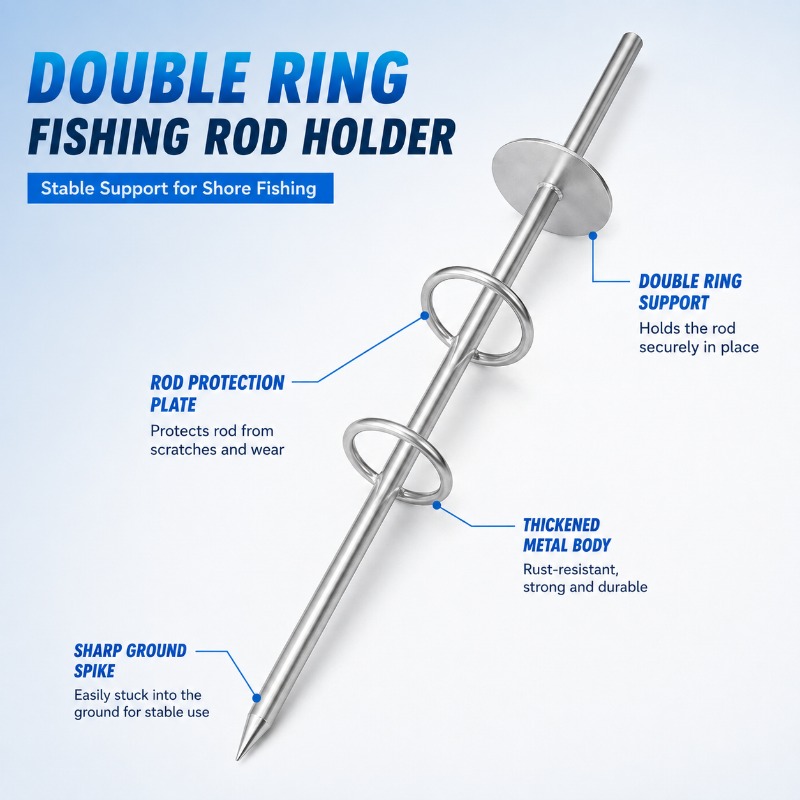 Double Ring Fishing Rod Holder - огляд і ціна Fishing Rod Surf